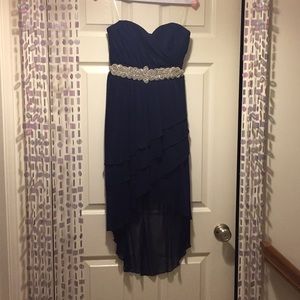 High to Low Navy Blue Formal Dress — Women’s